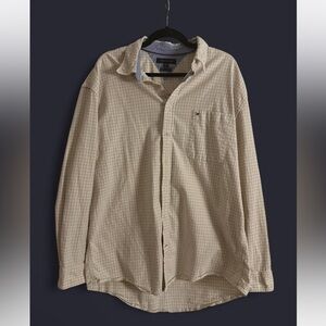 Tommy Hilfiger Light Tan Checkered Men's Shirt